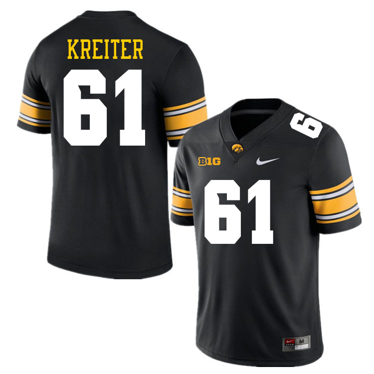 Casey Kreiter Iowa Jersey,University Of Iowa Hawkeyes Fotoball Uniforms,Jersey,Gears-Black